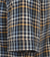 Casa Moda Men’s Short Sleeve Shirt Comfort Fit Blue Beige Northern