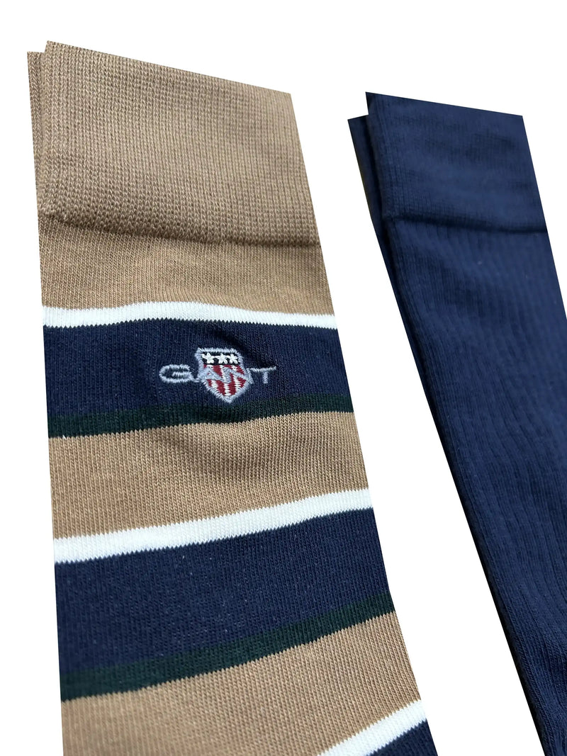 GANT Men’s Socks 2 Pack With Gift Box Warm Khaki Northern Ireland