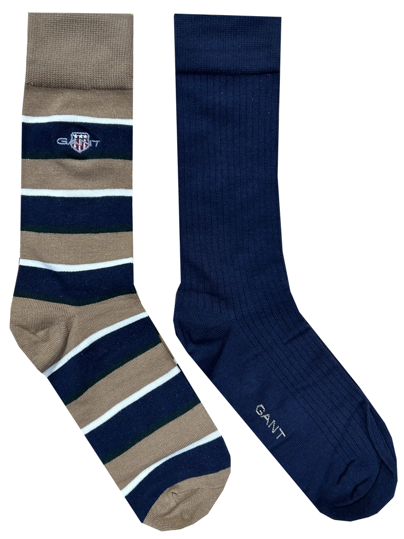GANT Men’s Socks 2 Pack With Gift Box Warm Khaki Northern Ireland