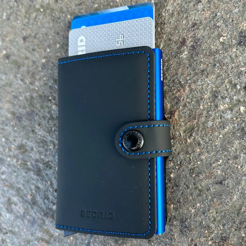 Secrid Mini Wallet Matte Black/Blue Ballynahinch Northern Ireland