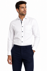 Marvelis Mens Modern Fit (Regular Fit) Formal Dress Shirt 7312-34-00 White