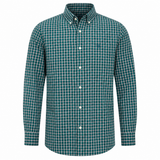 Superdry Preppy Poplin Men's Long Sleeve Shirt Green Check