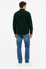 Superdry Mens Classic Needle Cord Shirt Eagle Green