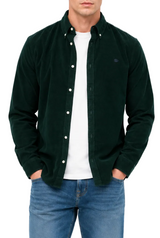 Superdry Mens Classic Needle Cord Shirt Eagle Green