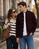 Superdry Mens Classic Needle Cord Shirt Winter Port