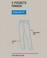 Hattric Mens Parker Corduroy Trousers Straight Leg Beige