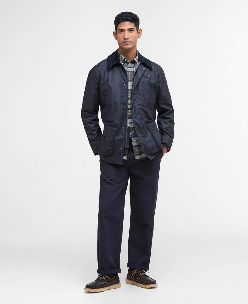 Barbour Ashby Wax Jacket Navy Northern Ireland Belfast