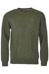 Barbour Mens Tisbury Crew Neck Wool Sweater Forest Green
