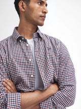 Barbour Finkle Tailored Gingham Shirt Merlot Northern Ireland Belfast