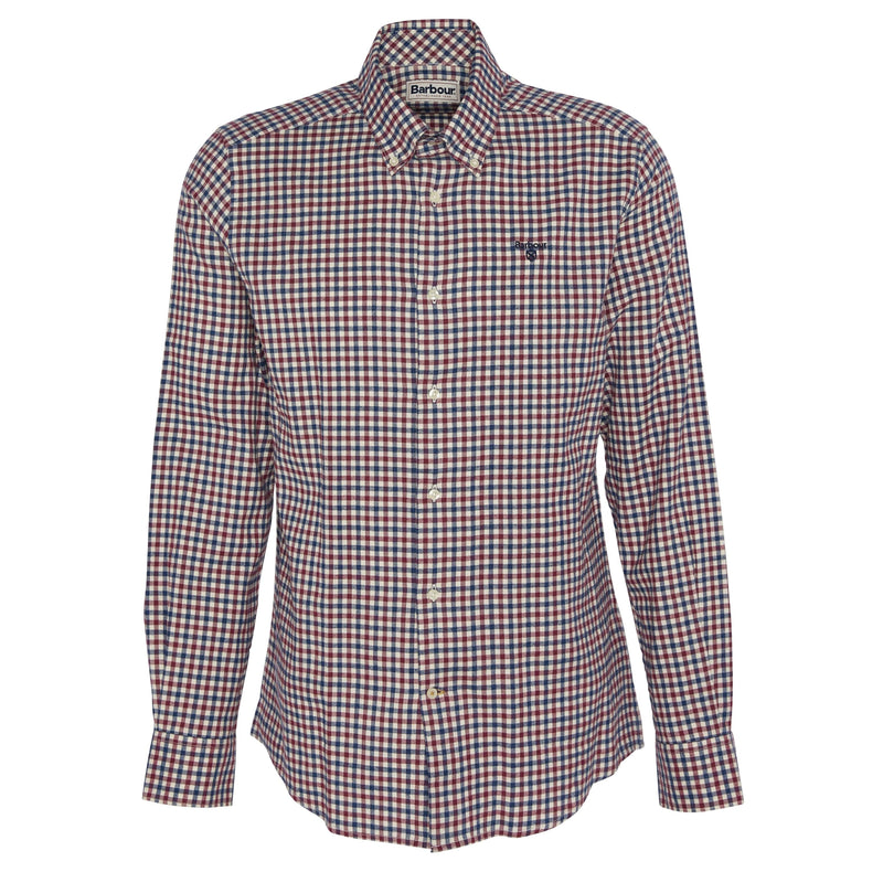 Barbour Finkle Tailored Gingham Shirt Merlot Northern Ireland Belfast