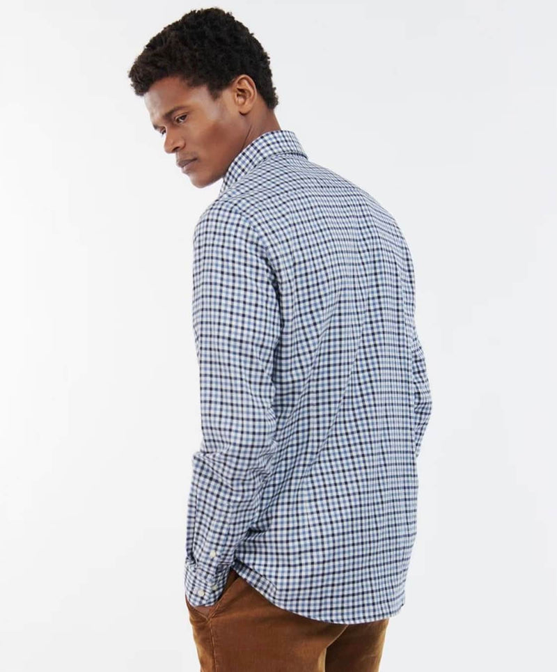 Barbour Finkle Tailored Gingham Shirt Navy Northern Ireland Belfast
