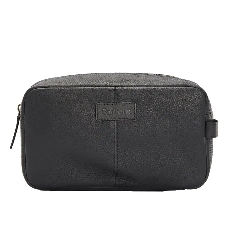 Barbour Highgate Leather Wash Bag Black Northern Ireland Belfast