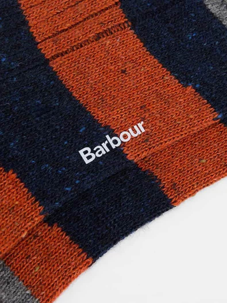 Barbour Houghton Stripe Socks Navy/Ginger Northern Ireland Belfast