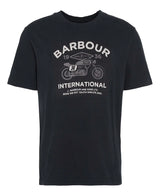 Barbour International Mens Cafe Graphic T-Shirt Black Northern