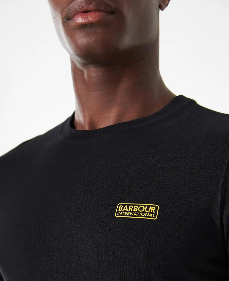 Barbour International Men’s Small Logo T-Shirt Black/Yellow