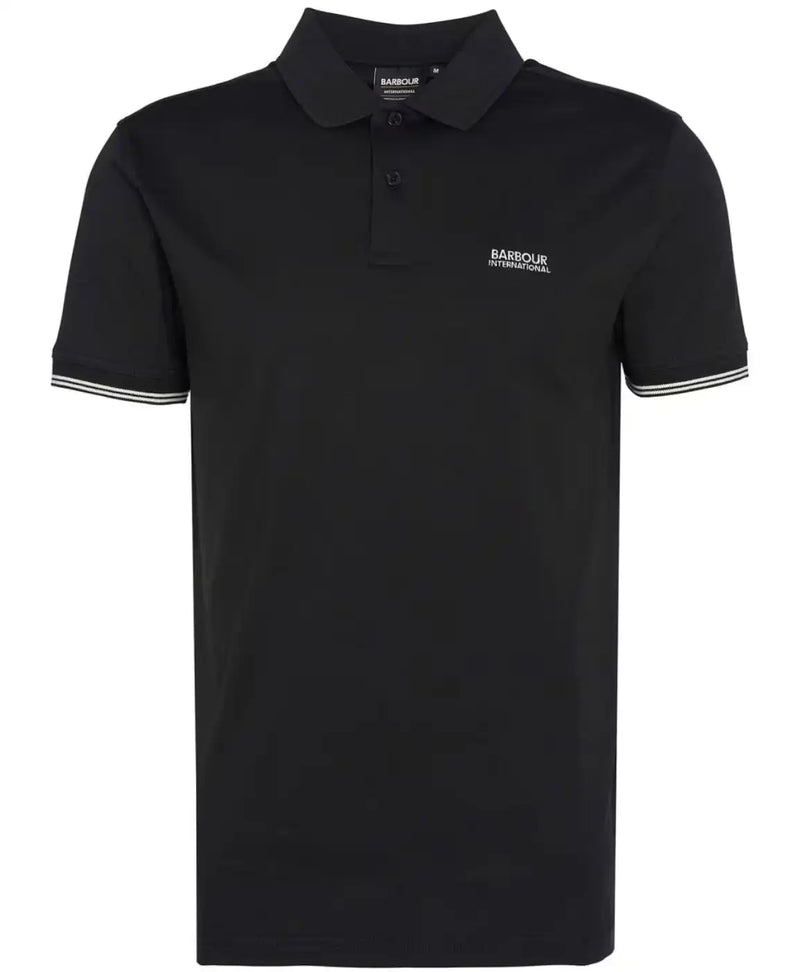 Barbour International Philip Tipped Polo Shirt Black Northern Ireland