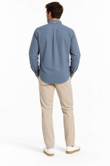 Barbour Marsden Men’s Long Sleeve Shirt Tarn Blue Northern Ireland