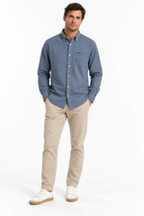 Barbour Marsden Men’s Long Sleeve Shirt Tarn Blue Northern Ireland