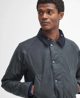 Barbour Mens Ambleside Waxed Jacket Grey/ Blue Granite Tartan