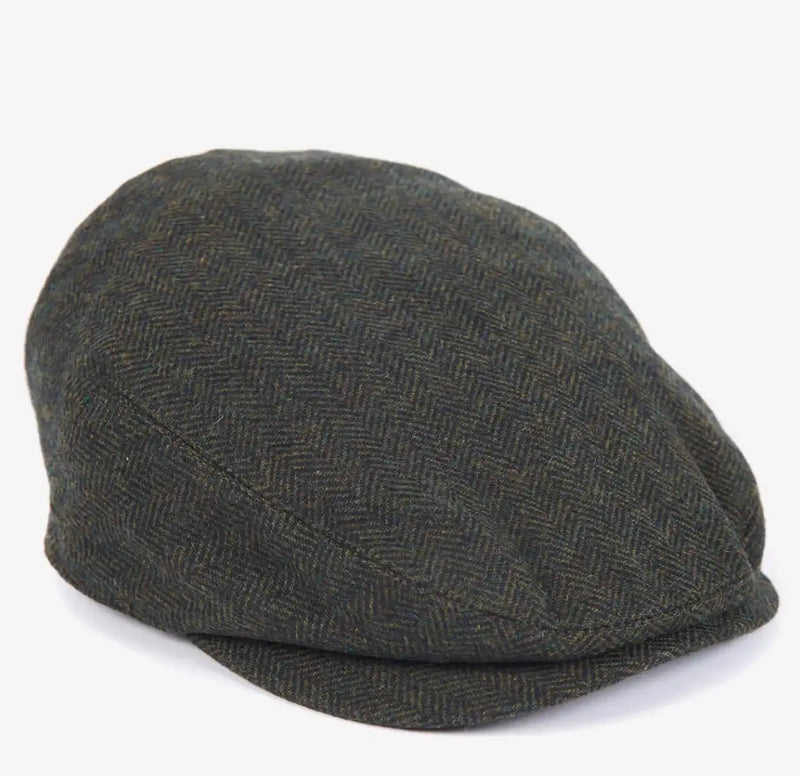 Barbour Mens Barlow Flat Cap Olive Green Northern Ireland Belfast