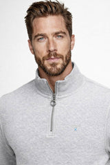 Barbour Mens Beckhill Half Zip Sweatshirt Grey Marl Northern Ireland