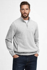Barbour Mens Beckhill Half Zip Sweatshirt Grey Marl Northern Ireland