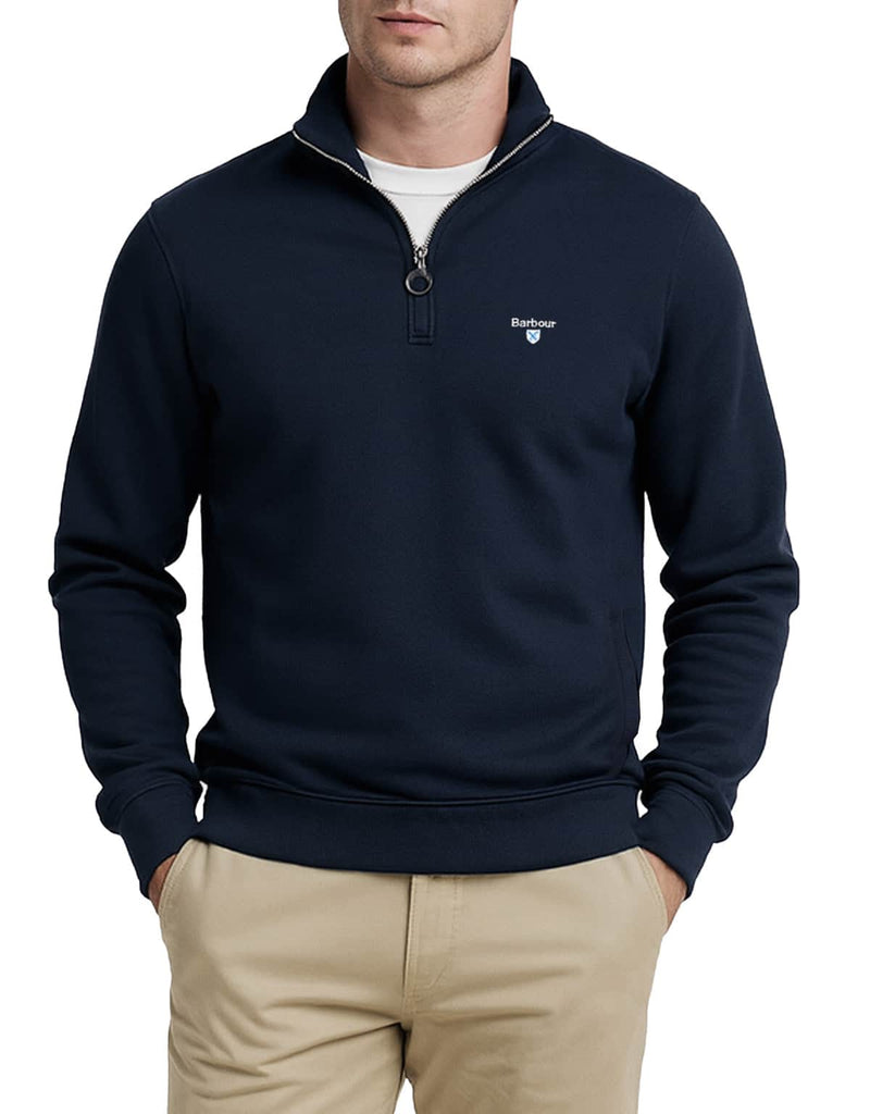 Barbour Men’s Beckhill Half Zip Sweatshirt Navy Northern Ireland