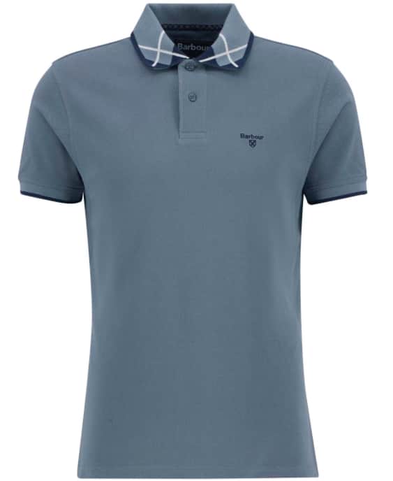 Barbour Mens Brodie Tailored Polo Shirt Blue Stone Northern Ireland