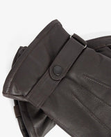 Barbour Mens Burnished Leather Thinsulate Gloves Dark Brown Northern