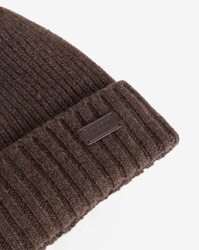 Barbour Mens Carlton Beanie Hat Light Mid Brown Northern Ireland
