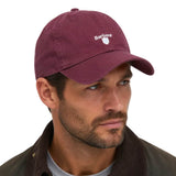 Barbour Mens Cascade Baseball Cap Dark Bordeaux Northern Ireland