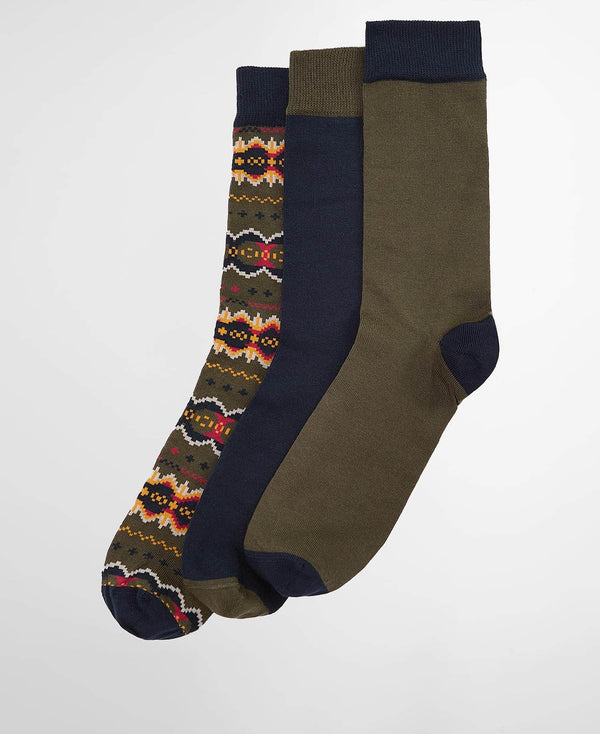 Barbour Mens Case Socks Gift Box 3 Pack Classic Tartan Northern
