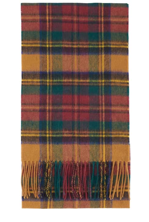 Barbour Mens Check Tartan Scarf Harvest Gold Northern Ireland Belfast