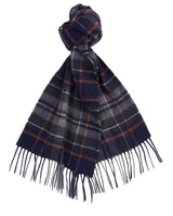 Barbour Mens Check Tartan Scarf Navy Ginger Northern Ireland Belfast