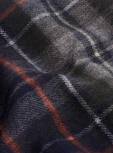 Barbour Mens Check Tartan Scarf Navy Ginger Northern Ireland Belfast