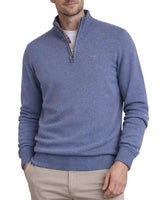 Barbour Mens Cotton Half Zip Jumper Dusk Blue Northern Ireland Belfast