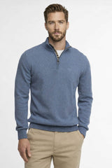 Barbour Mens Cotton Half Zip Jumper Dusk Blue Northern Ireland Belfast