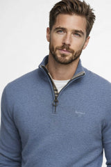 Barbour Mens Cotton Half Zip Jumper Dusk Blue Northern Ireland Belfast