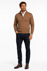 Barbour Mens Cotton Half Zip Jumper Sandstone Northern Ireland Belfast