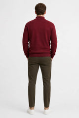 Barbour Mens Cotton Half Zip Knit Jumper Russet Northern Ireland