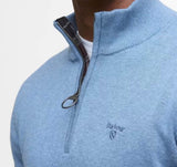 Barbour Mens Cotton Half Zip Knitted Jumper Blue Stone Northern
