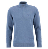 Barbour Mens Cotton Half Zip Knitted Jumper Blue Stone Northern