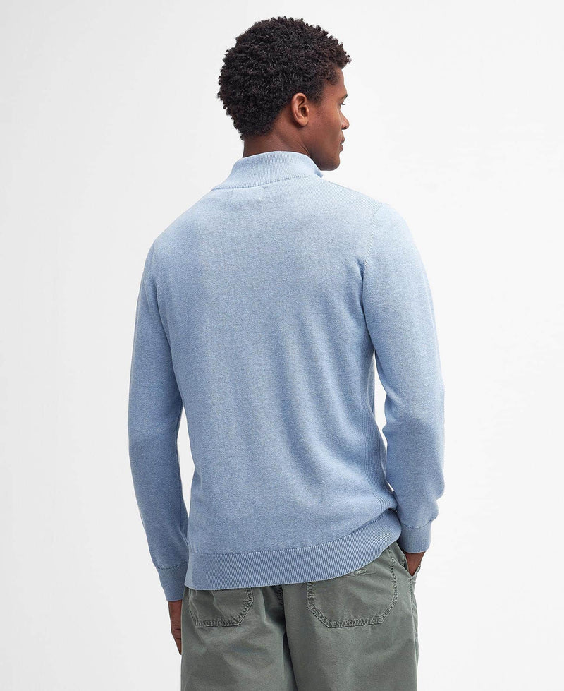 Barbour Men’s Cotton Half Zip Sweater Dark Chambray Northern
