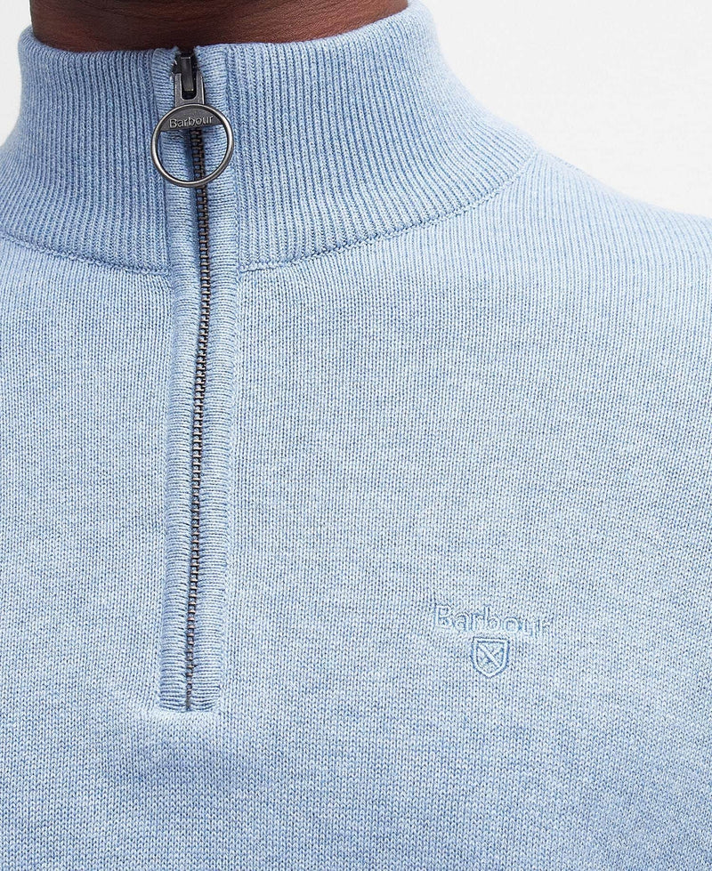 Barbour Men’s Cotton Half Zip Sweater Dark Chambray Northern