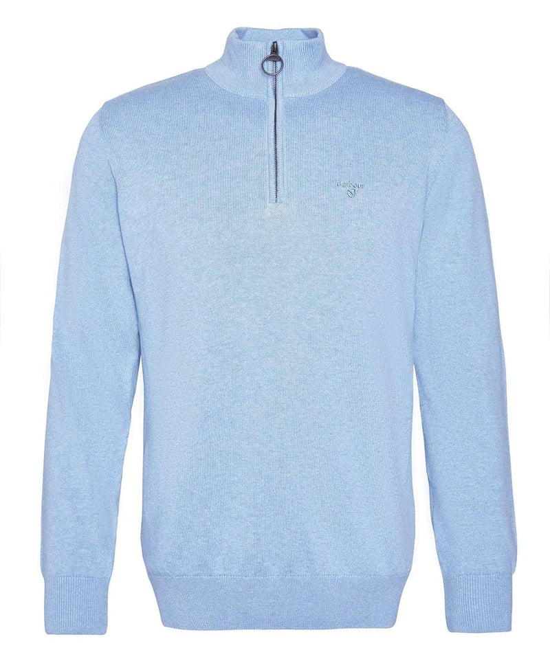 Barbour Men’s Cotton Half Zip Sweater Dark Chambray Northern