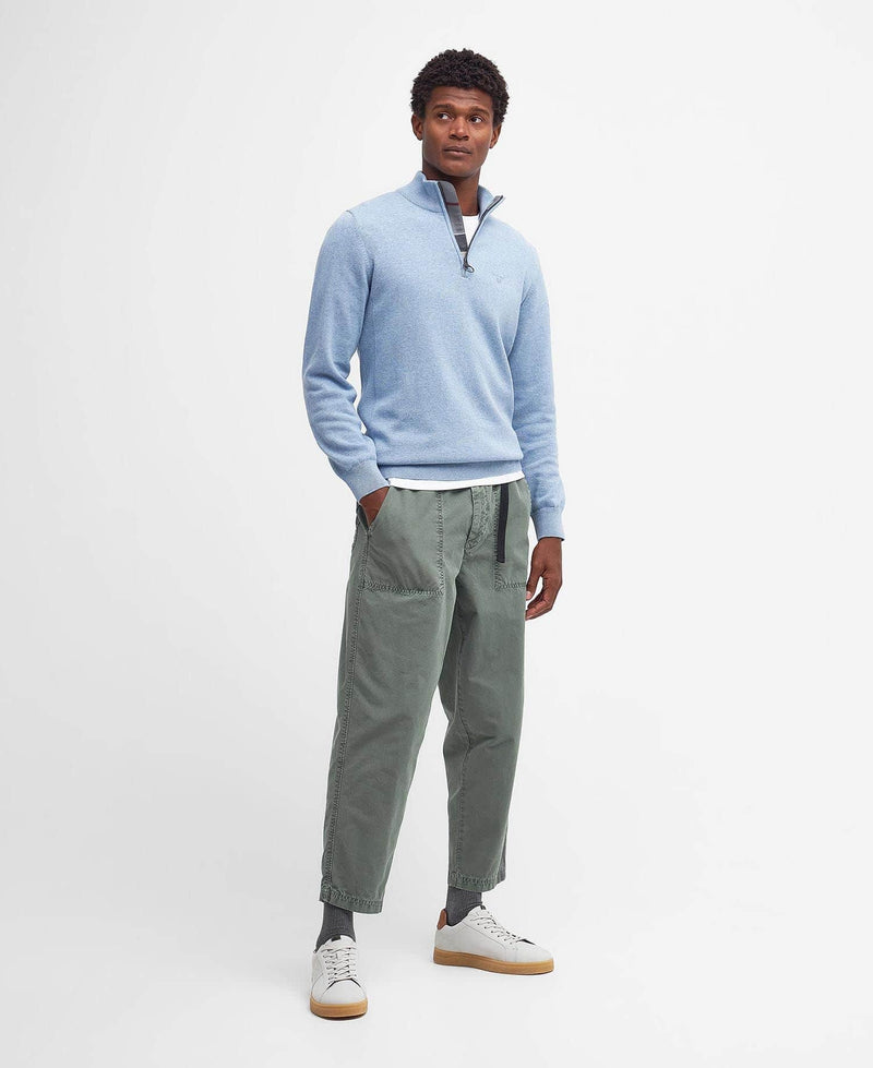 Barbour Men’s Cotton Half Zip Sweater Dark Chambray Northern
