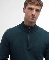 Barbour Men’s Cotton Half Zip Sweater Seaweed Green Northern