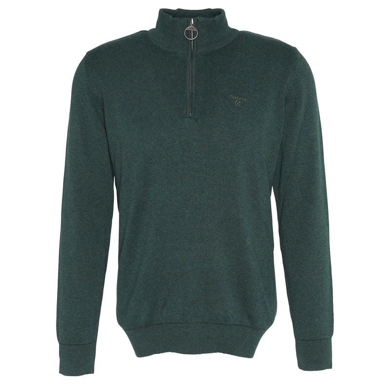 Barbour Men’s Cotton Half Zip Sweater Seaweed Green Northern