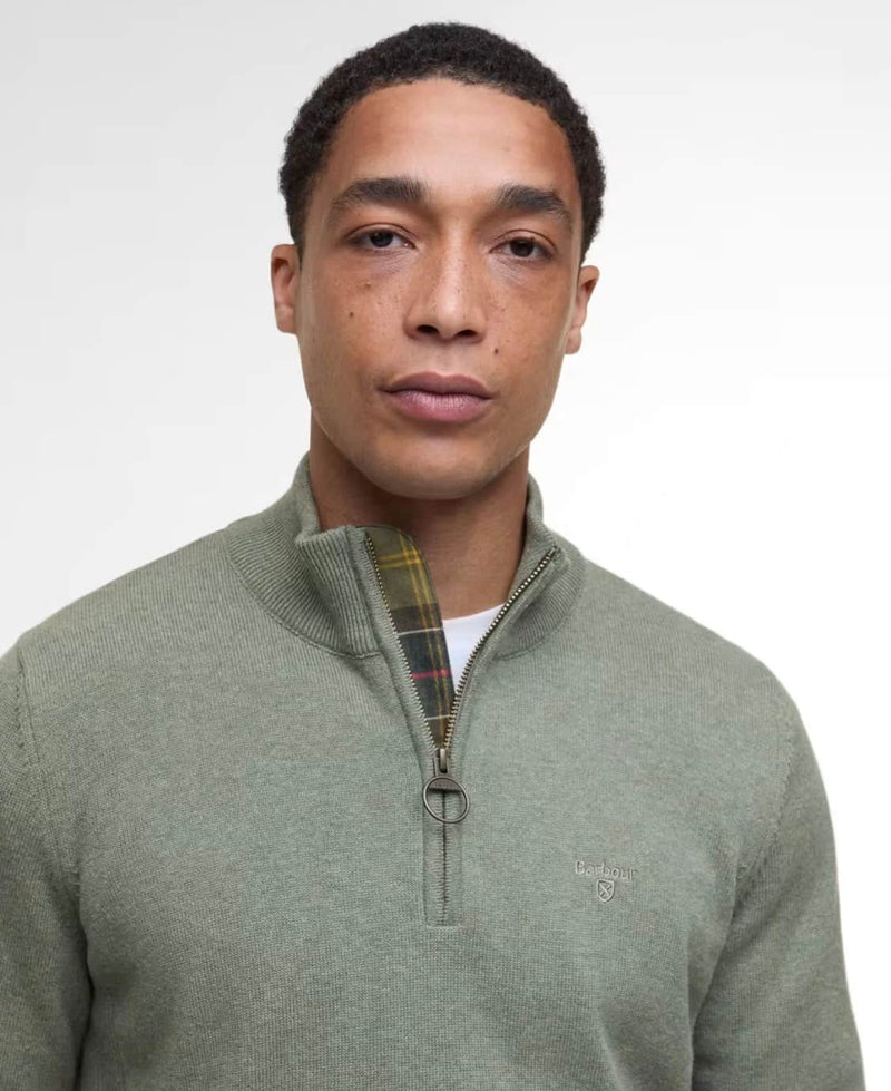 Barbour Mens Cotton Knit Half Zip Thyme Northern Ireland Belfast