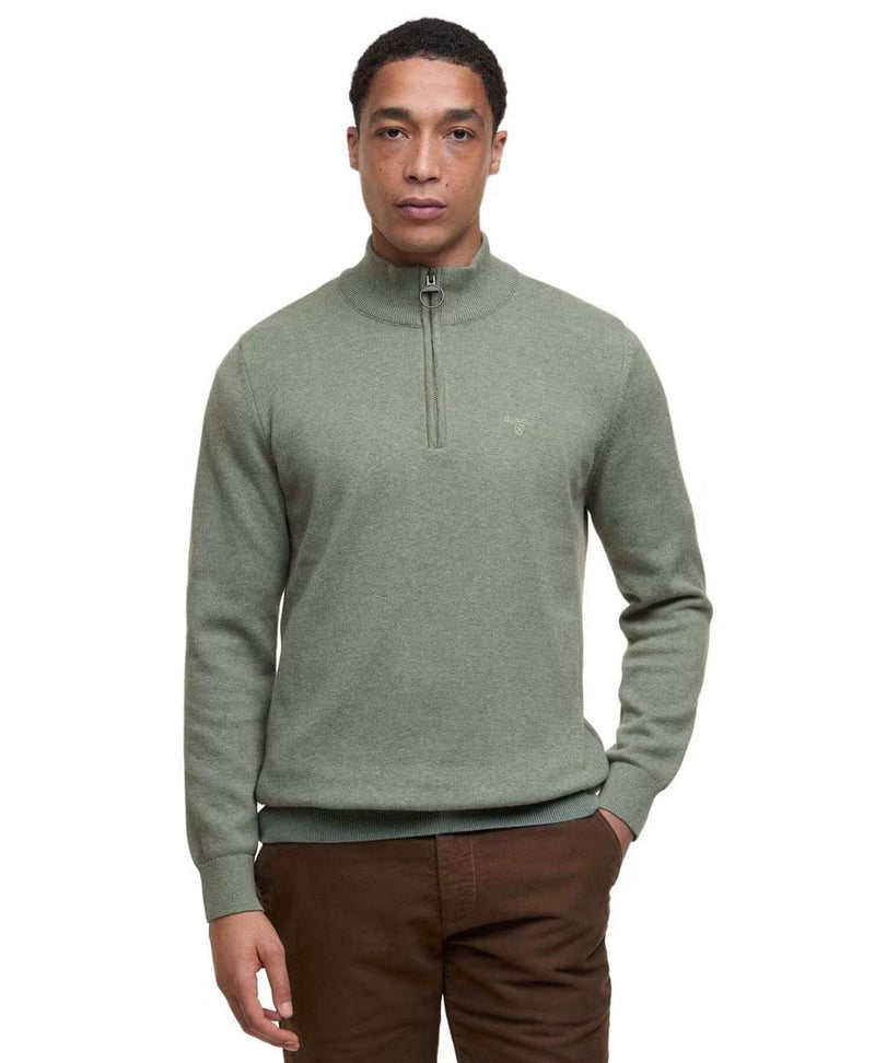 Barbour Mens Cotton Knit Half Zip Thyme Northern Ireland Belfast